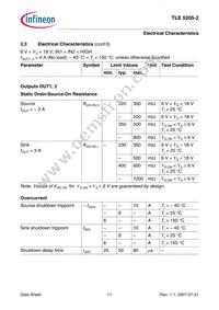 TLE52052GPAUMA1 Datasheet Page 11