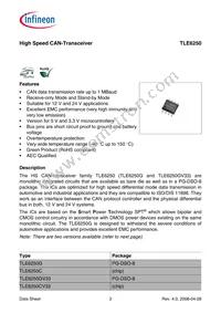 TLE6250PG Datasheet Page 3