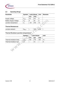 TLE62592GXUMA1 Datasheet Page 8