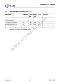 TLE62633GXUMA1 Datasheet Page 19