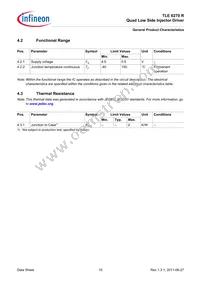 TLE6270RAUMA1 Datasheet Page 10