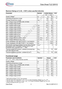 TLE6281GXUMA1 Datasheet Page 4