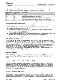 TLE6281GXUMA1 Datasheet Page 9