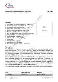 TLE6286G Datasheet Page 3