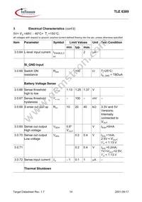 TLE6389G501NTMA1 Datasheet Page 14