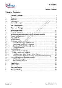 TLE7241EXUMA2 Datasheet Page 2