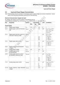 TLE7243SLXUMA2 Datasheet Page 14