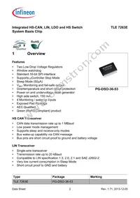 TLE7263EXUMA2 Datasheet Page 2