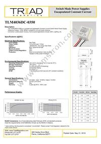 TLM4036DC-0350 Datasheet Cover