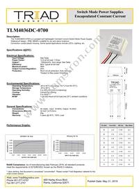 TLM4036DC-0700 Datasheet Cover