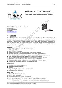 TMC603A-LA Datasheet Cover
