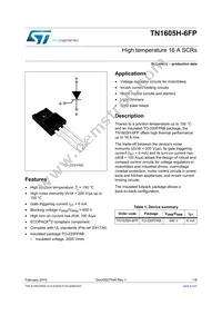 TN1605H-6FP Datasheet Cover