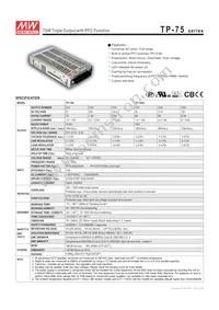 TP-75D Datasheet Page 2