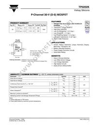 TP0202K-T1-GE3 Datasheet Cover