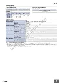 TP70-1A1 Datasheet Page 2