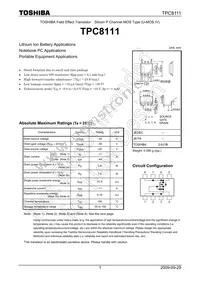 TPC8111(TE12L Datasheet Cover