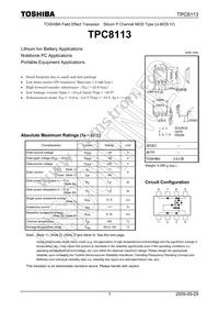 TPC8113(TE12L Datasheet Cover