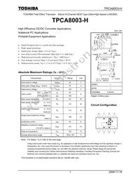 TPCA8003-H(TE12LQM Datasheet Cover