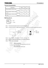 TPCA8008-H(TE12LQM Datasheet Page 2