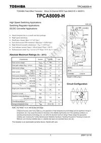 TPCA8009-H(TE12L Datasheet Cover