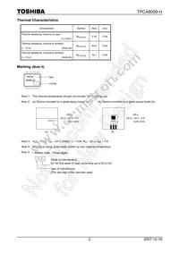 TPCA8009-H(TE12L Datasheet Page 2