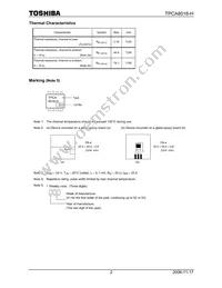 TPCA8016-H(TE12LQM Datasheet Page 2