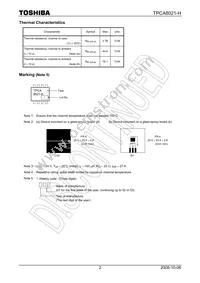 TPCA8021-H(TE12LQM Datasheet Page 2