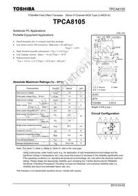 TPCA8105(TE12L Datasheet Cover