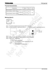 TPCA8105(TE12L Datasheet Page 2