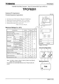 TPCF8201(TE85L Datasheet Cover