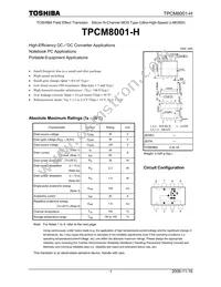 TPCP8001-H(TE85LFM Datasheet Cover