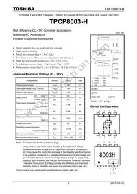 TPCP8003-H(TE85L Datasheet Cover