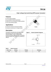 TR136 Datasheet Cover