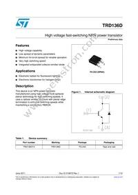 TRD136DT4 Datasheet Cover