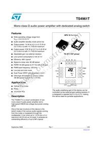 TS4961TIQT Datasheet Cover