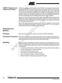 TS88915TVW70 Datasheet Page 16