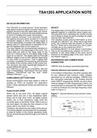 TSA1203IFT Datasheet Page 12