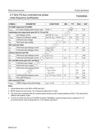 TSA5059ATS/C1 Datasheet Page 13