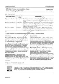 TSA5059ATS/C1 Datasheet Page 22