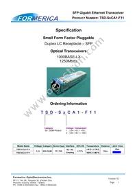 TSD-S1CA1-F11 Datasheet Cover