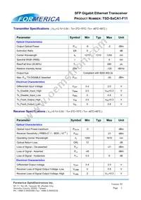 TSD-S1CA1-F11 Datasheet Page 3