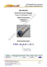 TSD-S1CA1-G11 Datasheet Cover