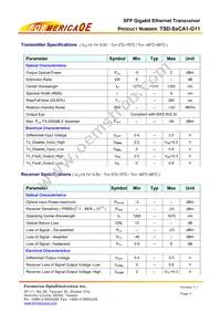 TSD-S1CA1-G11 Datasheet Page 3