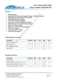 TSD-S2AA1-D11 Datasheet Page 2