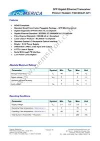 TSD-S2CA1-G11 Datasheet Page 2