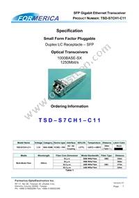 TSD-S7CH1-C11 Datasheet Cover