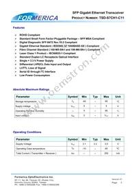 TSD-S7CH1-C11 Datasheet Page 2