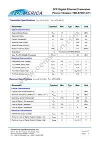 TSD-S7CH1-C11 Datasheet Page 3