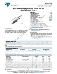 TSHF5210 Datasheet Cover