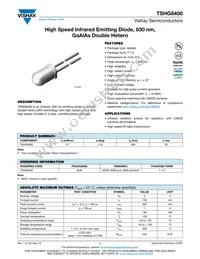 TSHG8400 Datasheet Cover